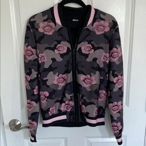 Ultracor Pink and Black Floral Bomber Jacket size XS